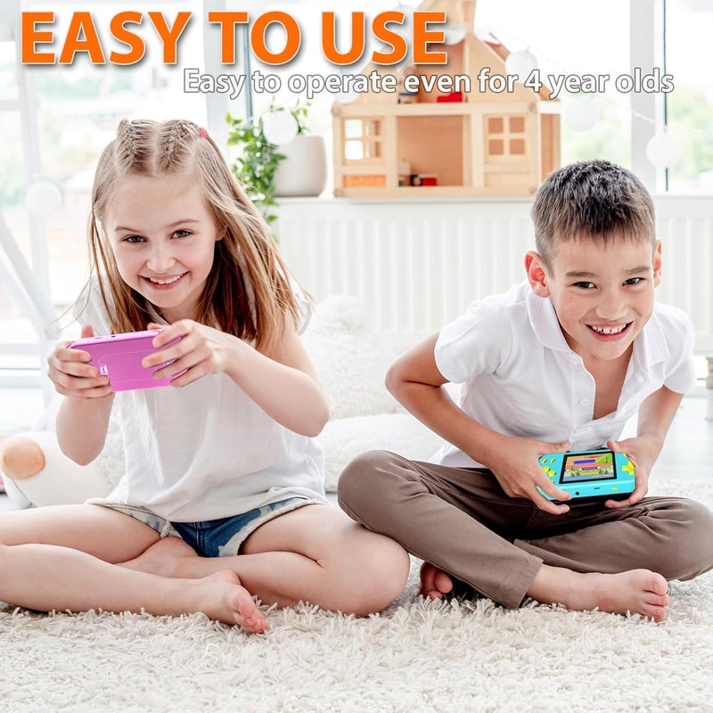 BEICO Handheld Games for Kids Adults with Built in 268 Classic Retro Video Games,3.0'' Color Screen Rechargeable Portable Arcade Gaming Player,Boys Girls Travel Electronics Toys Birthday Gift (A-Blue) - Image 4